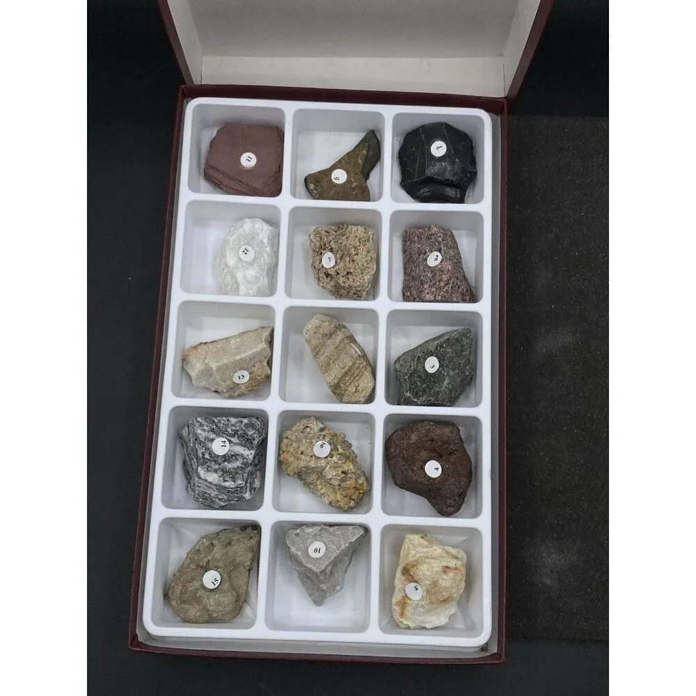 STEM Hand2mind Introductory Rock Set Red Box 15 Specimen Samples # 13354